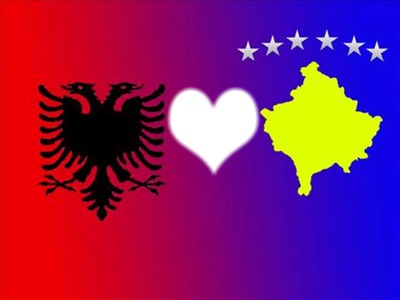 ALBANIA - KOSOVA Photo frame effect