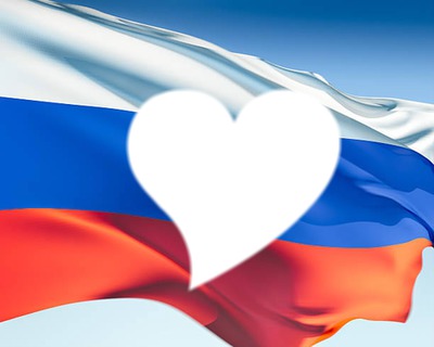 Russia flag Photomontage