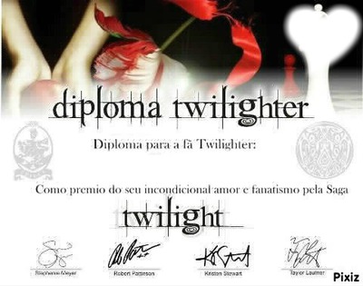 Diploma De Twilighter Фотомонтажа