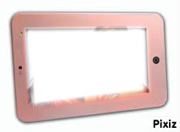 Tablet rosa Fotomontagem