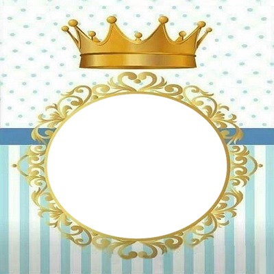 corona y marco ovalado. Fotomontage