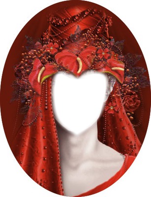 femme au chapeau rouge Фотомонтаж