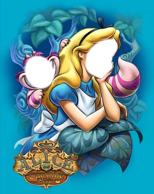 Cheshire Cat and Alice (disney) Fotomontaggio