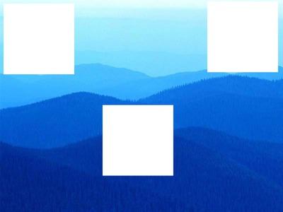 Montanhas azuis ... Fotomontagem
