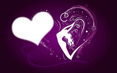 coeur violet Photomontage