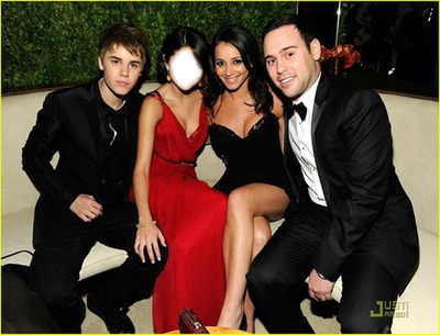 Justin Bieber, Scooter Braun, Carin Morris and you Fotomontaggio