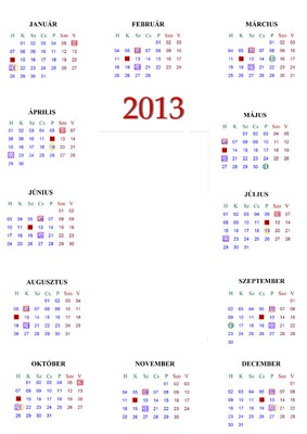 2013 naptár Valokuvamontaasi
