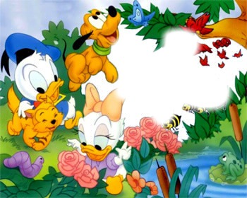 Luv_Baby Donald Duck, Daisy & Pluto Fotomontaža