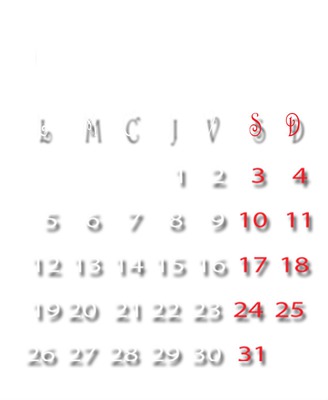 Calendario Montaje fotografico