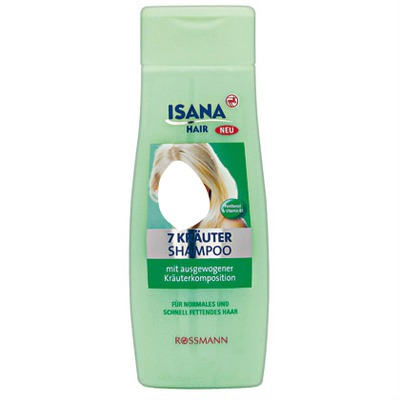 Isana Green Shampoo Fotomontagem