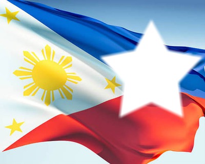 Philippines flag Photomontage