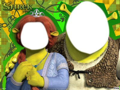 Shrek & Fiona Valokuvamontaasi
