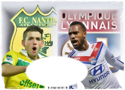 FC Nantes vs OL Fotomontaggio