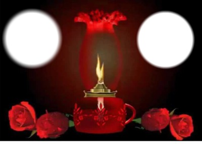 red lamp Photo frame effect