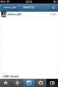 selena gomez instagram Photo frame effect