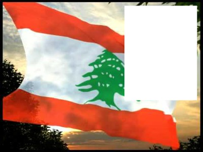 Lebanon flag Photomontage
