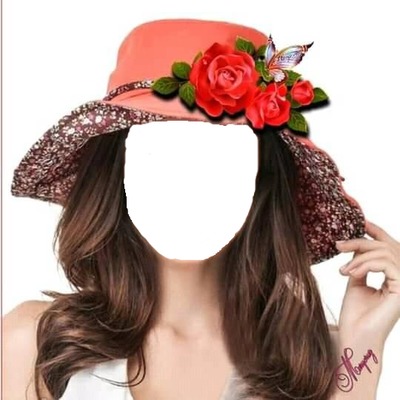renewilly sombrero rosas Fotomontáž