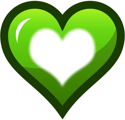 coração verde Φωτομοντάζ