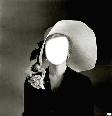 femme au chapeau Montaje fotografico