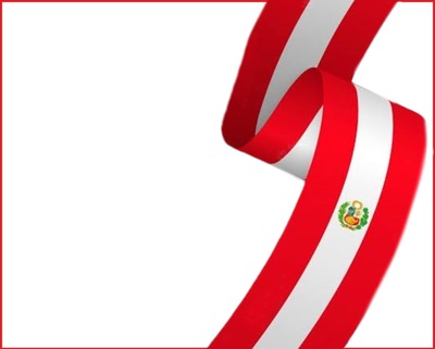 cinta bicolor, rojo y blanco, Perú.