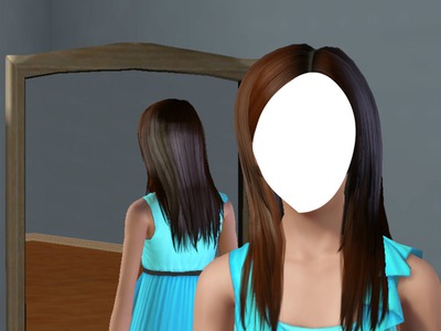 Sims 3 Gril Photo frame effect
