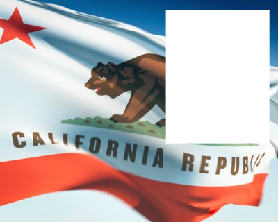 California flag フォトモンタージュ