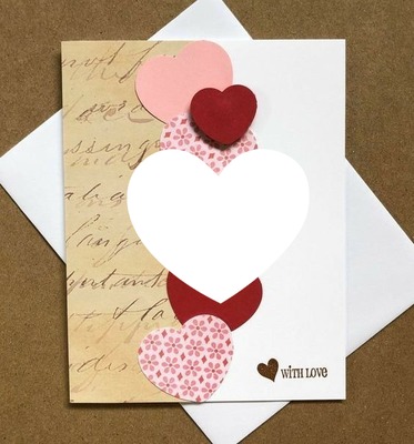 corazón, tarjeta con amor, una foto.