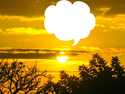 Cloudy Sunrise Photomontage
