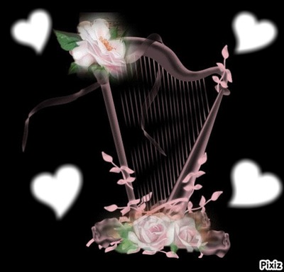 la harpe de l amoure Photo frame effect