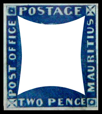 blue stamp Fotomontagem