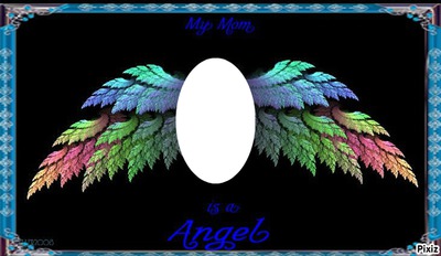 angel watching over me. Photo frame effect