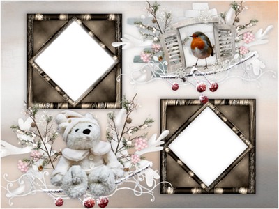 MONTAGE HIVER Photo frame effect