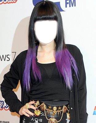 Cheveux violet Fotomontage
