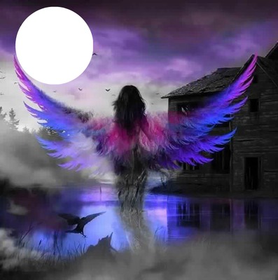 precious purple wings Fotomontažas