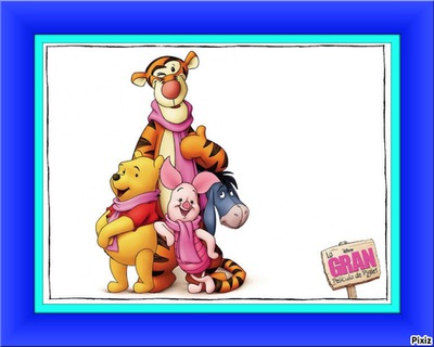 winni pooh Photo frame effect