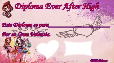 Diploma De Ever After High Montage photo