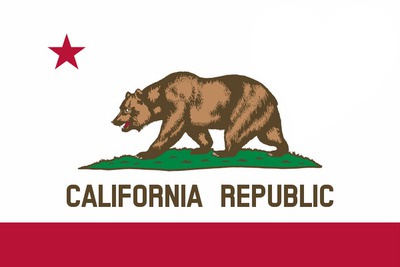 California flag Montaje fotografico