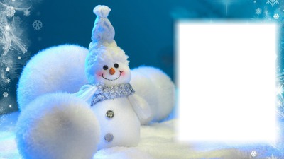 Snowman Photo frame effect