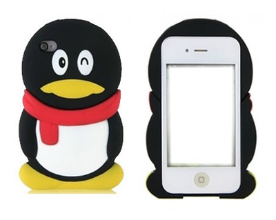 iPhone 4 Pinguim Fotomontāža