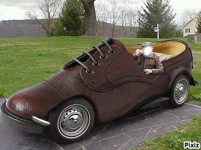 chaussure voiture Fotomontaža
