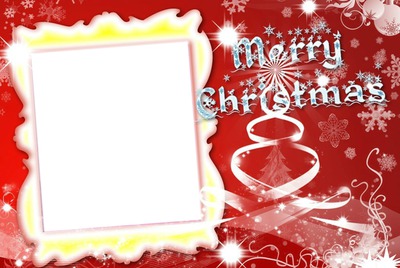 MERRY MERRY CHRISTMAS Photo frame effect