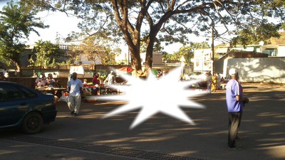 Mon village koungou (Parking du marché) Photo frame effect