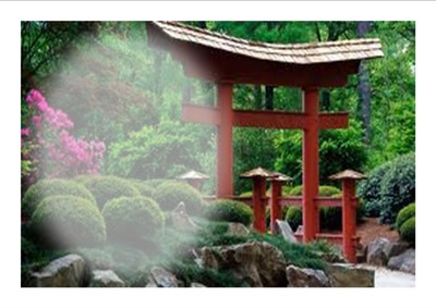 paysage japonais Photo frame effect