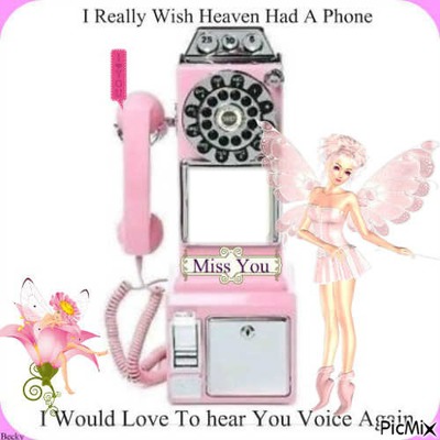 wish heaven had a phone Fotomontaż