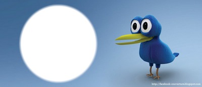 Oiseau drôle bleu Fotomontaža
