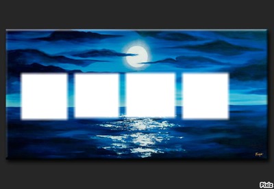 entre la mer et la lune Photomontage