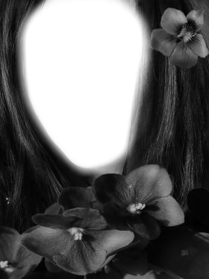 portrait noir et blanc Фотомонтаж