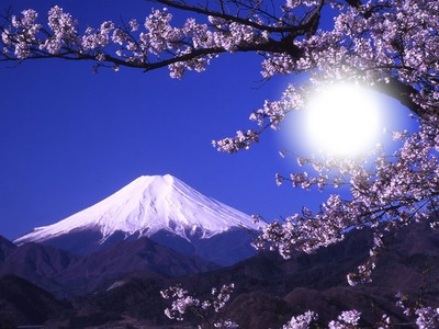 Le mont fudji 'Japon' Фотомонтаж