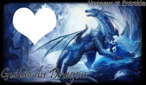 dragon bleu Photo frame effect