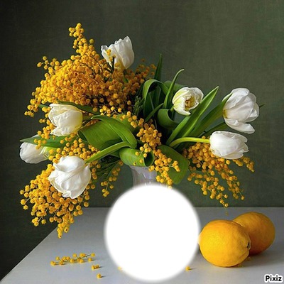 bouquet de fleurs Fotomontaggio